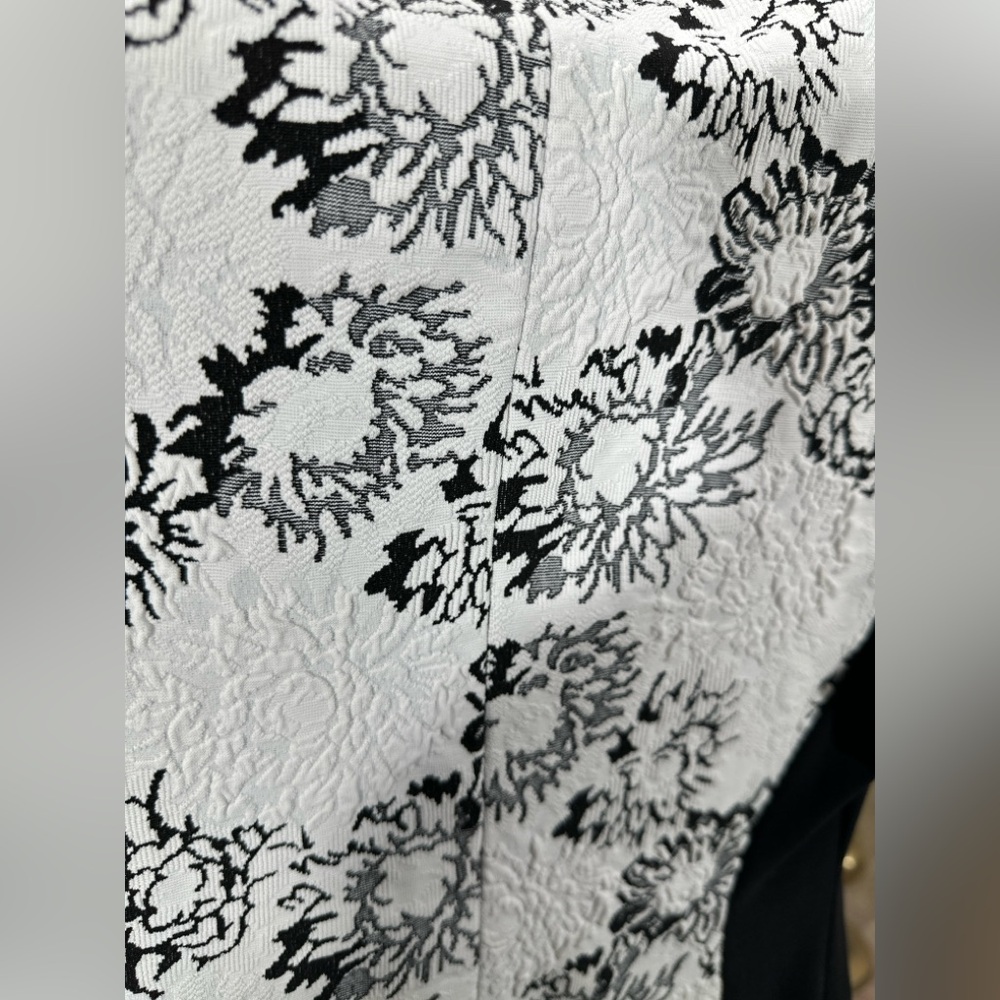 Joseph Ribkoff Black & White‎ Textured stretch Abstract Chic Sheath Dress Size 8 - Picture 4 of 5